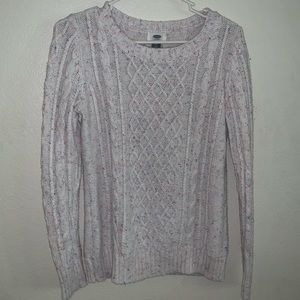 White MultiColored Sweater